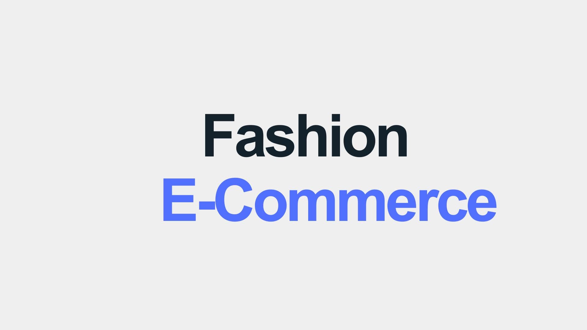 Fashion E-Commerce